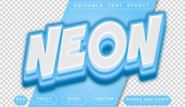 Neon Işıkları Canlı Parıltı Tam Düzenlenebilir Vektör Metin Dosyası