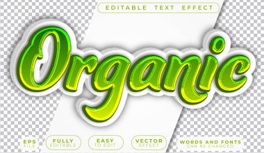 Organik Yeşil Saf Tamamen Düzenlenebilir Vektör Metin Dosyası