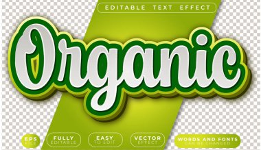 Organik Yeşil Saf Tamamen Düzenlenebilir Vektör Metin Dosyası