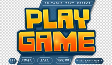 Oyun Tam Düzenlenebilir Vektör Metin Dosyası Oynat