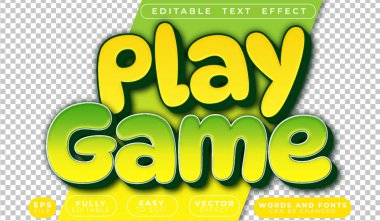 Oyun Oyuncu Eğlenceli Tam Düzenlenebilir Vektör Metin Dosyası Oynat