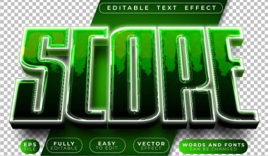 Skor Futbol Gol Takımı Maçı Yeşil Beyaz Tamamen Düzenlenebilir Vektör