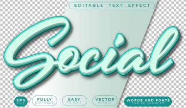 Sosyal Çevrimiçi Dijital Tam Düzenlenebilir Vektör Metin Dosyası