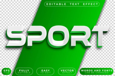 Yeşil Spor Tam Düzenlenebilir Vektör Metin Dosyası