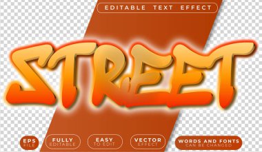 Graffiti Sokak Biçimi Şehir Tamamen Düzenlenebilir Vektör Metin Dosyası