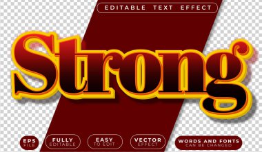 Güçlü Kırmızı Tam Düzenlenebilir Vektör Metin Dosyası