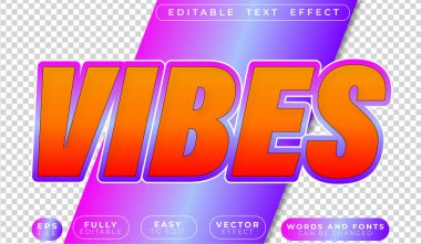 Vibes Groove Ruh hali Tamamen Düzenlenebilir Vektör Metin Dosyası