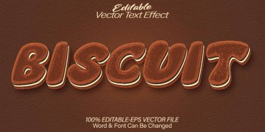 Bisküvi Vektörü Metin Efekti Düzenlenebilir Alfabe Kurabiye Keki Keki 