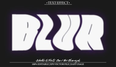 Bulanık Vektör Metin Efekti Düzenlenebilir Alfabe Dumanı Bulanık Mod