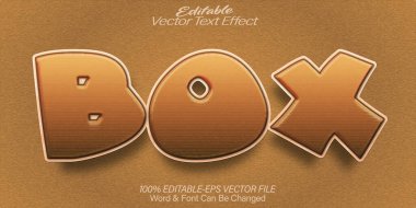  Boc Vektör Metin Efekti Düzenlenebilir Alfabe Karton Kağıt Hediye Paketi
