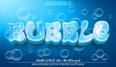 Kabarcık Vektörü Metin Efekti Düzenlenebilir Alfabe Şirin Şeker Sakızı