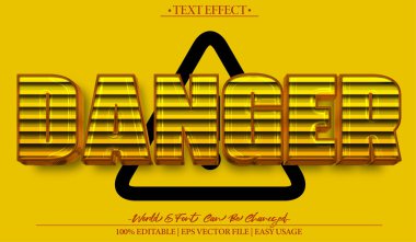 Tehlike Vektörü Metin Efekti Düzenlenebilir Alfabe Kırmızı Hata Uyarısı Riski