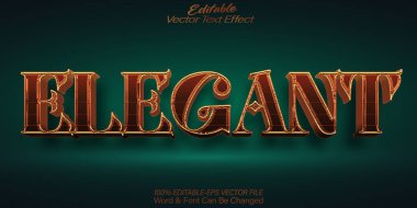  Zarif Vektör Metin Efekti Düzenlenebilir Alfabe Lüks Zengin Modern