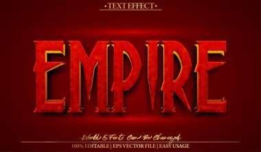 İmparatorluk Vektörü Metin Efekti Düzenlenebilir Alfabe Krallığı Tarihi K