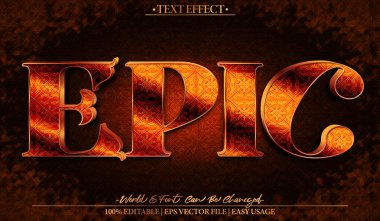 Epic Metin Efekti Düzenlenebilir Alfabe Dikkate değer Yoğun Fantastik