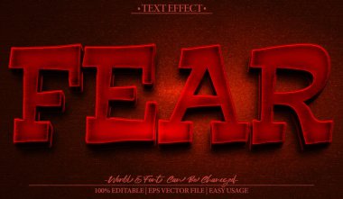 Korku Metni Efekti Düzenlenebilir Alfabe Kırmızı Ürkütücü Şeytan Ölü