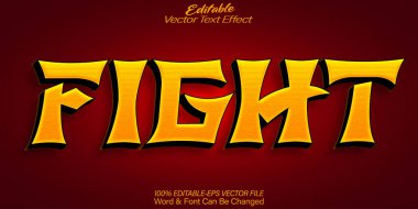 Dövüş Vektörü Metni Efekti Düzenlenebilir Alfabe Çakışma Savaş Kutusu