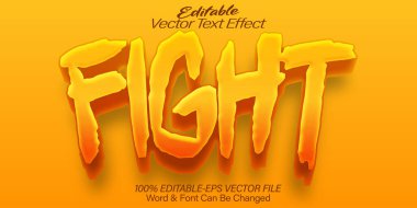 Dövüş Vektörü Metni Efekti Düzenlenebilir Alfabe Çakışma Savaş Kutusu