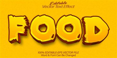 Gıda Vektörü Metin Efekti Düzenlenebilir Alfabe Ye Burger Choco Hot