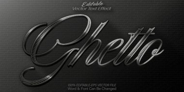 Getto Vektör Metin Efekti Düzenlenebilir Alfabe Sokak Şehir Sp