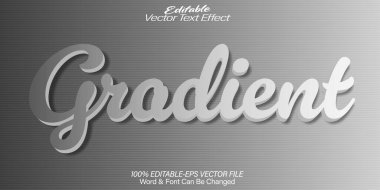 Gradyan Vektör Metin Efekti Düzenlenebilir Alfabe 