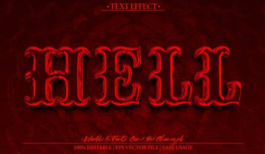 Cehennem Vektörü Metni Efekti Düzenlenebilir Alfabe Şeytan Ateşi Şeytani Ölüm 
