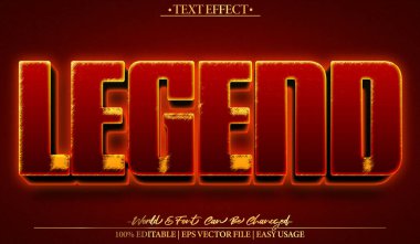 Efsane Vektör Metin Efekti Düzenlenebilir Alfabe Krallığı Tarihi A