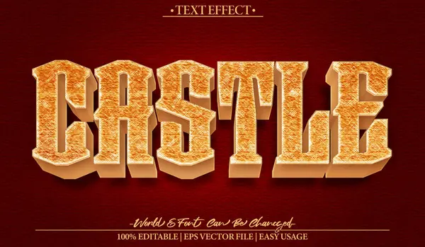 Castle Vector Metin Efekti Düzenlenebilir Alfabe Eski Tarihi Yer