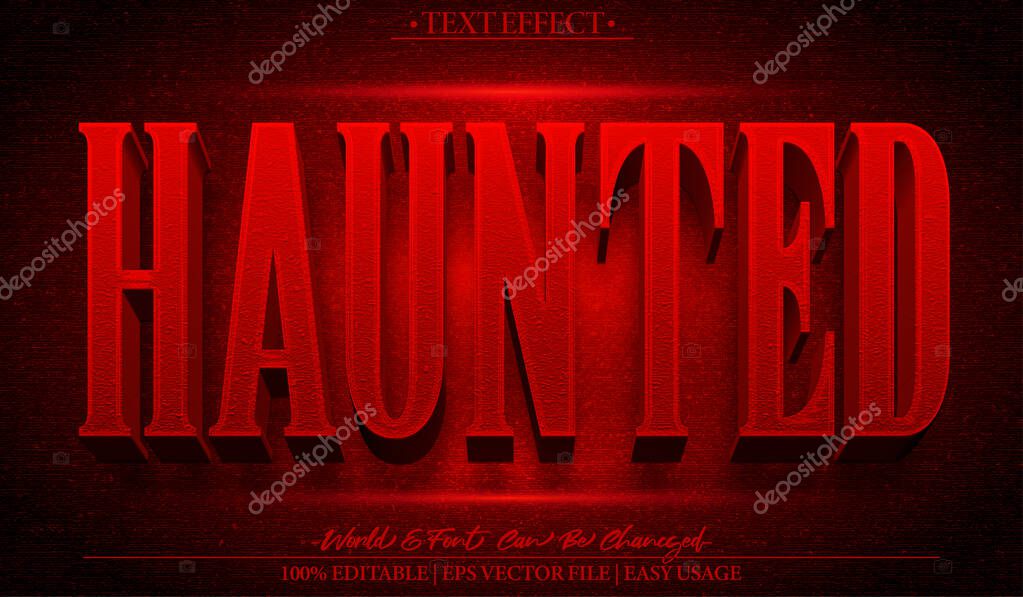 Haunted Vector Text Effect Editable Alphabet Scary Horror Evil D