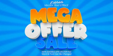 Mega Teklif Satışları Metin Efekti Düzenlenebilir Alfabe İndirimi Büyük Tanıtım