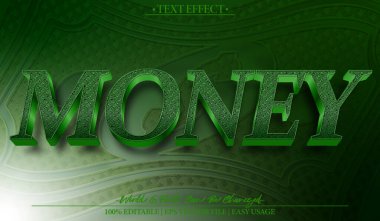Para Vektörü Metin Efekti Düzenlenebilir Alfabe Para Bankası Nakiti B