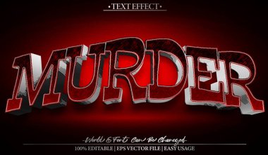 Cinayet Vektörü Metin Efekti Düzenlenebilir Alfabe Katili Ölü Ho