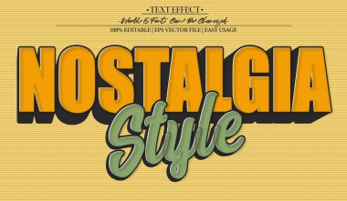 Nostalji Biçimli Vektör Metin Efekti Düzenlenebilir Alfabe Çizgi Filmi İletişim