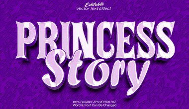  Prenses Masalı Vektörü Metin Efekti Düzenlenebilir Alfabe Pembe Kız Q