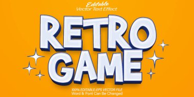 Retro Oyun Vektörü Metin Efekti Düzenlenebilir Alfabe Klasik Oyuncu V