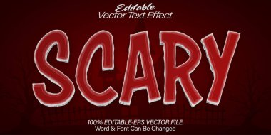 Korkunç Vektör Metin Efekti Düzenlenebilir Alfabe Ürkütücü Hayalet