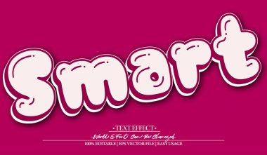 Akıllı Vektör Metin Efekti Düzenlenebilir Alfabe Çizgi Filmi Comic Kids Sh