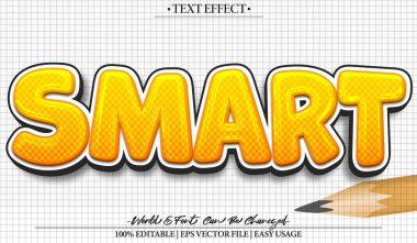 Akıllı Vektör Metin Efekti Düzenlenebilir Alfabe Çizgi Filmi Comic Kids Sh