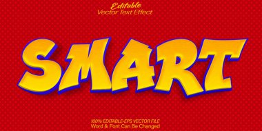 Akıllı Vektör Metin Efekti Düzenlenebilir Alfabe Çizgi Filmi Comic Kids Sh