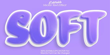 Yumuşak Vektör Metin Efekti Düzenlenebilir Alfabe Pembe Cilt Softee Elegası
