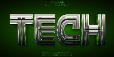 Teknik Vektör Metin Efekti Düzenlenebilir Alfabe Dijital İnternet Bilimi