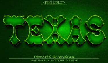  Texas Kovboy Batı Çiftliği Vahşi Batı Kahverengi Vektör Metin Efekti E