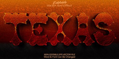  Texas Kovboy Batı Çiftliği Vahşi Batı Kahverengi Vektör Metin Efekti E