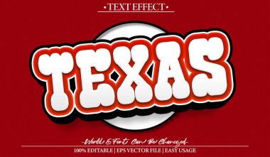 Texas Vektör Metin Efekti Düzenlenebilir Alfabe Retro Klasik Batı Efekti