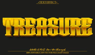 Hazine Metni Efekti Düzenlenebilir Alfabe Altın Korsan Para Madeni Ma