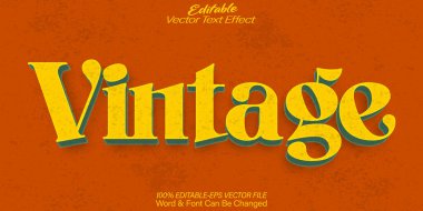 Klasik Vektör Metin Efekti Düzenlenebilir Alfabe Retro 90 'lar