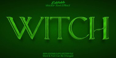 Cadı Vektörü Metin Efekti Düzenlenebilir Alfabe Cadılar Bayramı Kostümü Anne