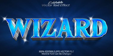  Sihirbaz Vektör Metin Efekti Düzenlenebilir Alfabe Sihirli Fantezi Sihri