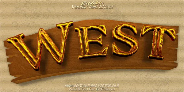 Batı Vektörü Metin Efekti Düzenlenebilir Alfabe Batı Kovboyu Teksas G