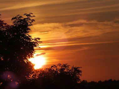 Riga Bolderaja 'da günbatımı.